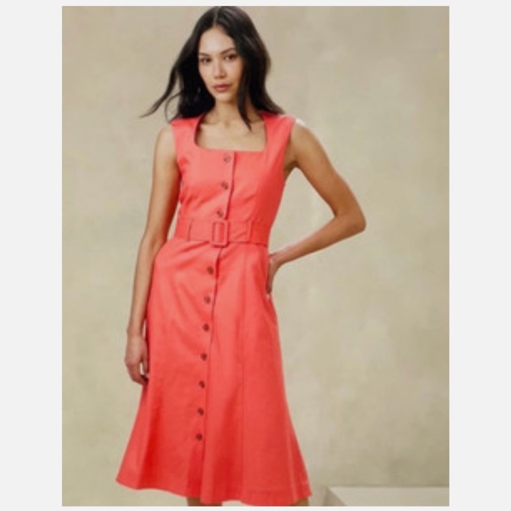Coral 'Lei Flower' Midi Dress 16 NWT